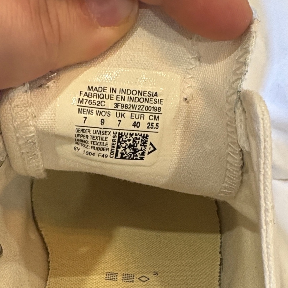Converse All Star White Sneakers with Red Trim - Picture 4 of 4
